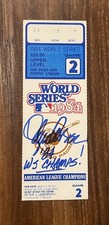Lance Parrish Autographed 1984 World Series Ticket Detroit Tigers JSA Authentic