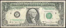 US Paper Money 1977A $1 Federal Reserve Note Transfer ERROR NO RESERVE!