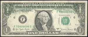 US Paper Money 1977A $1 Federal Reserve Note Transfer ERROR NO RESERVE!