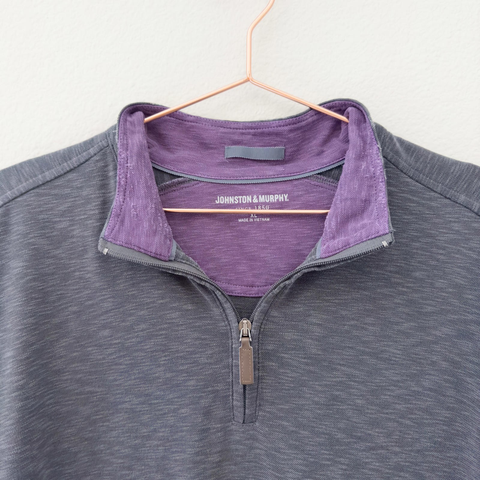 Johnston & Murphy Reversible Solid Quarter-Zip Ch… - image 2