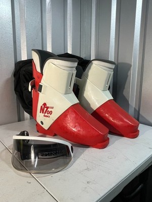 Nordica N700 Vintage Rear Entry Ski Boots Sz 10 Swans Goggles Bag