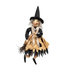 Folk Art Halloween Gathered Traditions Joe Spencer Gabriella Witch Doll 16" 2025