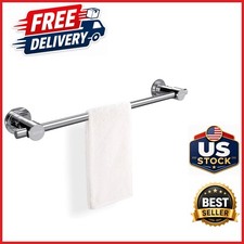 Chrome Suction Cup Towel Bar 24 Inch Tool-Free Installation for Smooth Surfaces