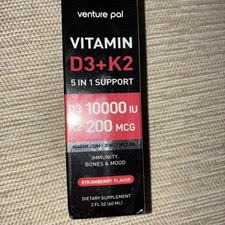 Vitamin D3 10400 IU Drops Plus K2 200 mcg with Magnesium, Zinc, Mct Oil