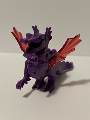 Lego Classic Purple Dragon Figure w Red Wings, 6056 6076 6082 6087