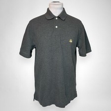 Men's Brooks Brothers Size Small Performance Polo Original Fit Cotton Gray Shirt