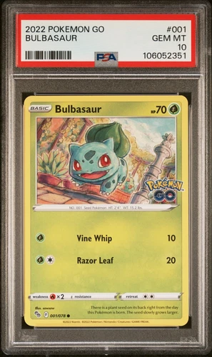 Bulbasaur - 001/078 - Pokemon GO - PSA 10 - Pokemon TCG