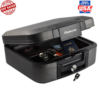 Fire Water Resistant Chest Safe Key Lock Portable Protection Valuables New