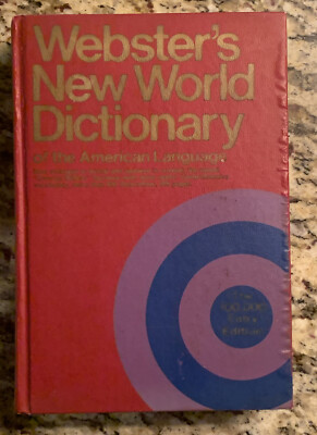 RARE VTG 1971 Webster's New World Dictionary The 100,000 Entry Edition Colorful