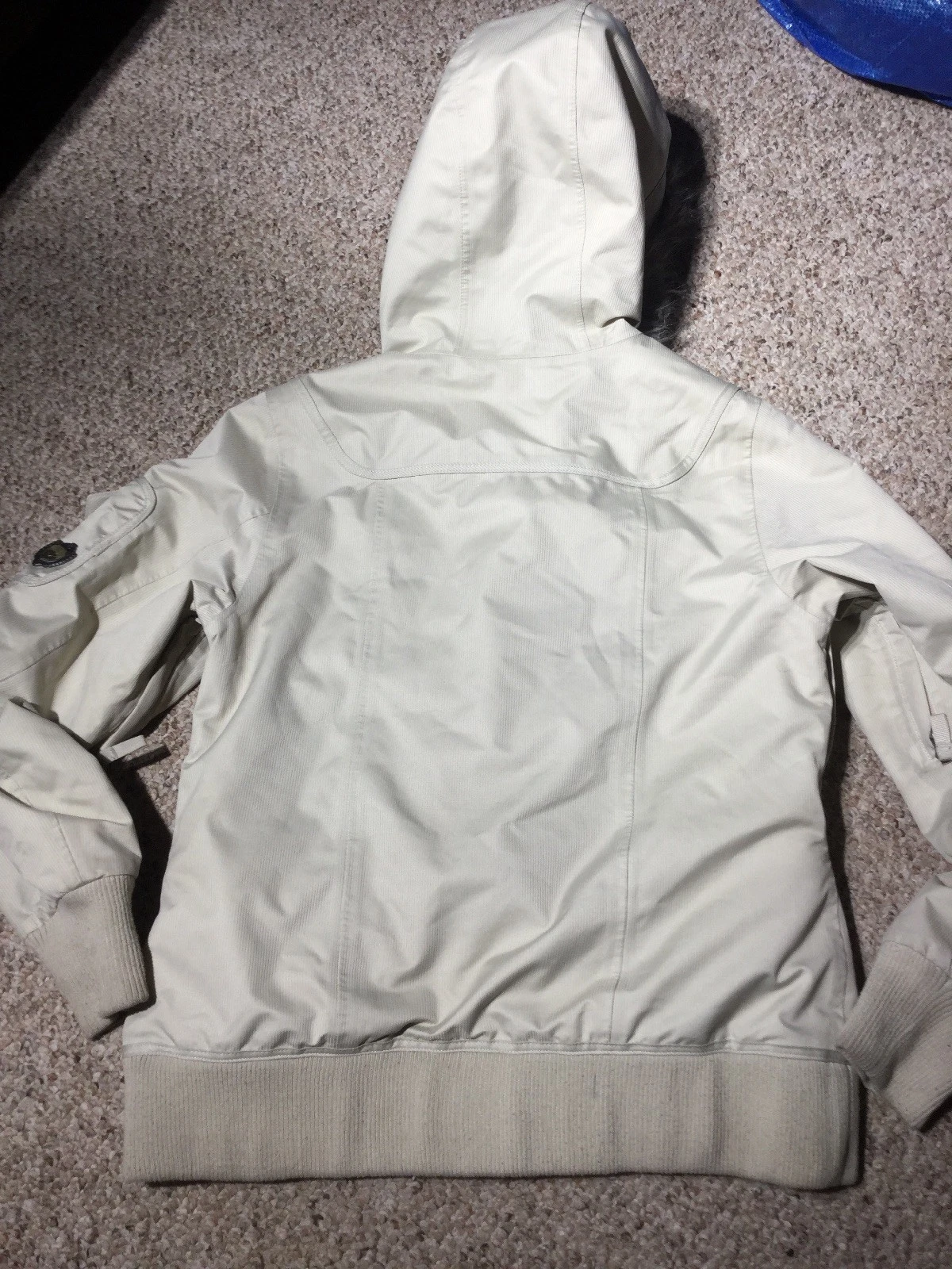 burton faux fur hooded snowboard jacket