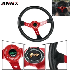 Red Aluminum 14" 95mm Deep Dish Universal Drifting Racing Steering Wheel