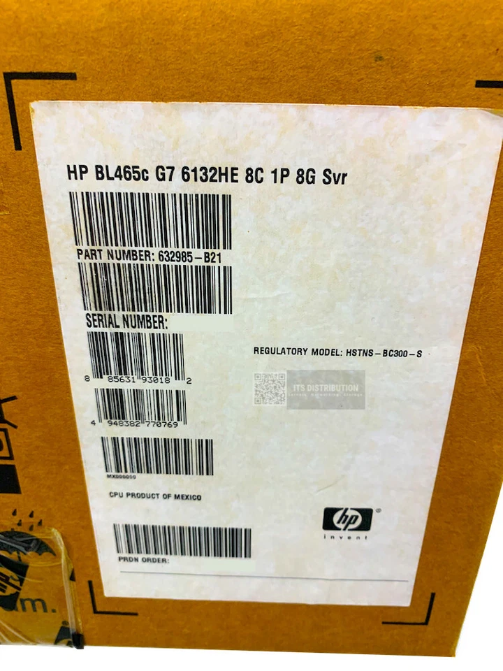 632985-B21 I Brand New Factory Sealed HP ProLiant BL465c G7 6132HE Blade Server - Image 2 of 4