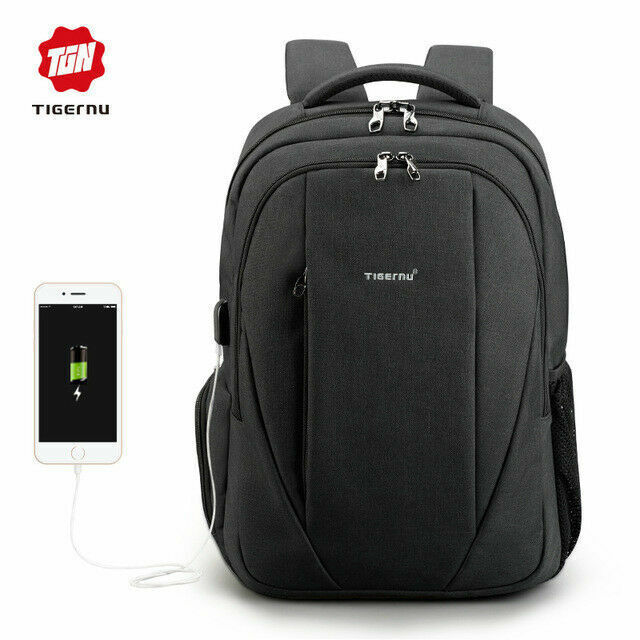 New Tigernu Women Men USB Charge Laptop Business Backpack Anti-theft school bag