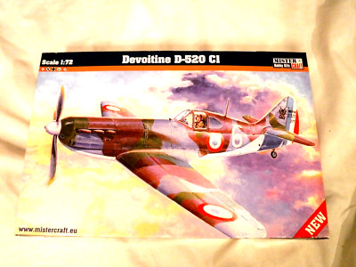 1:72 Mistercraft WWII French Fighter Devoitine D 520 C1 # D 216