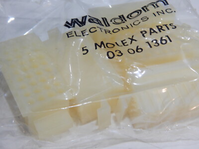MOLEX 03-06-1361 36 CIRCUIT 0.062'' FEMALE HOUSING -LOT OF 5 CONNECTORS FAST SHIP