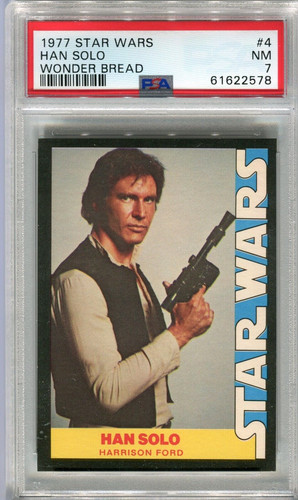 1977 Wonder Bread Star Wars #4 Han Solo — PSA 7