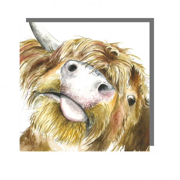 Highland Cow Card Mothers Day Easter Birthday Sarah Reilly Love Country