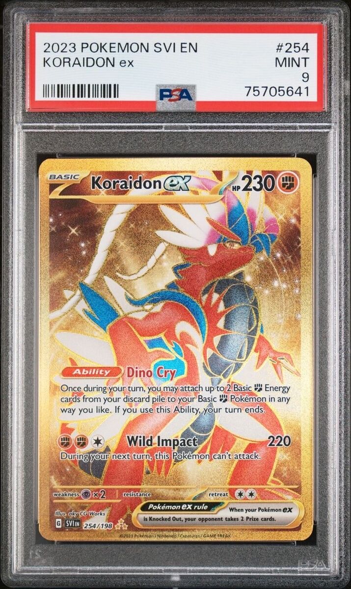 2023 Pokemon Scarlet & Violet # 254 Koraidon EX PSA 9 Card! MINT! Free  Shipping!