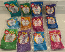 McDonalds Happy Meal Mini TY Teenie Beanie babies Complete Set 12 1999 New Lot