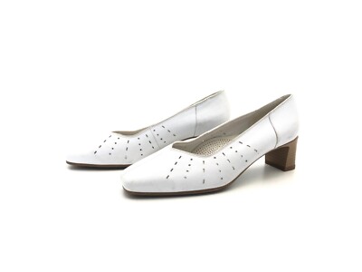 Jenny by Ara Damen Pumps Absatzschuh Stöckelschuhe Heels Weiß Gr. 41,5 (UK 7,5)