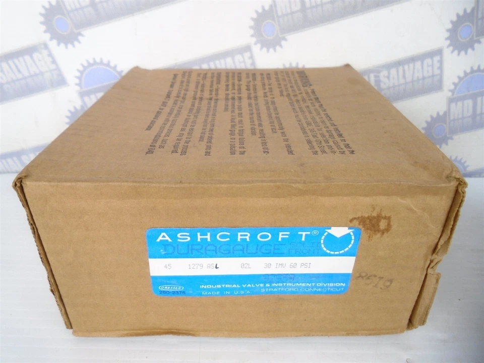 ASHCROFT - 45-1279-ASL-02L (30IMV-60 psi) - 4.5" - 30 in VAC hG to 60 psi- (NEW) - Image 3 of 4
