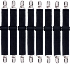 8 Pack Bed Sheet Straps, Adjustable Fitted Sheet Straps Clips, Heavy Dut