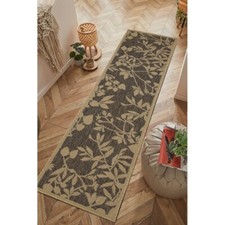 Modern Style Rugs Country Leaf Natural Non Slip Gel Back Area Rug Free Delivery