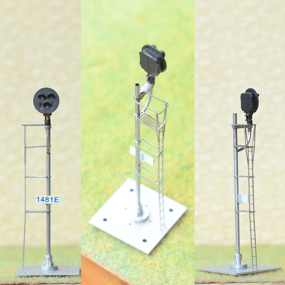 1 x HO scale model tri-lights 3 colors block type G signal metal 1 targets #GS1F - Image 3 of 4