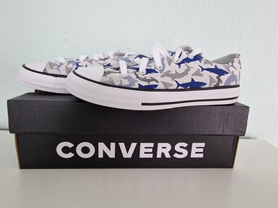 Converse Gr. 34 Chuck Taylor All Star Shark Bite Ox Junior - weiß - NEU