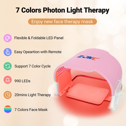 7 In 1 Colors Led Facial Light Therapy Red Blue Light Mask Device for Anti-Aging - Picture 7 of 9