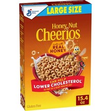 Honey Nut Cheerios Heart Healthy Breakfast Cereal, Gluten Free Cereal With Whole