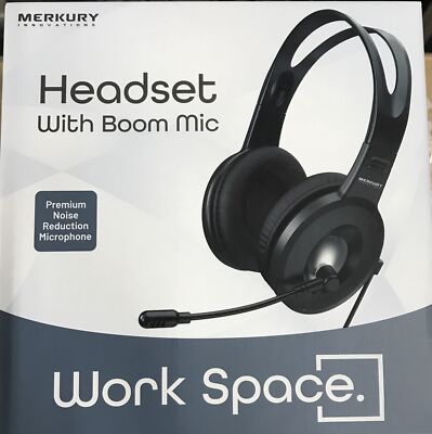 Merkury Innovations MI-H001C-101 Premium Noise Reduction Headset w/ Boom Mic