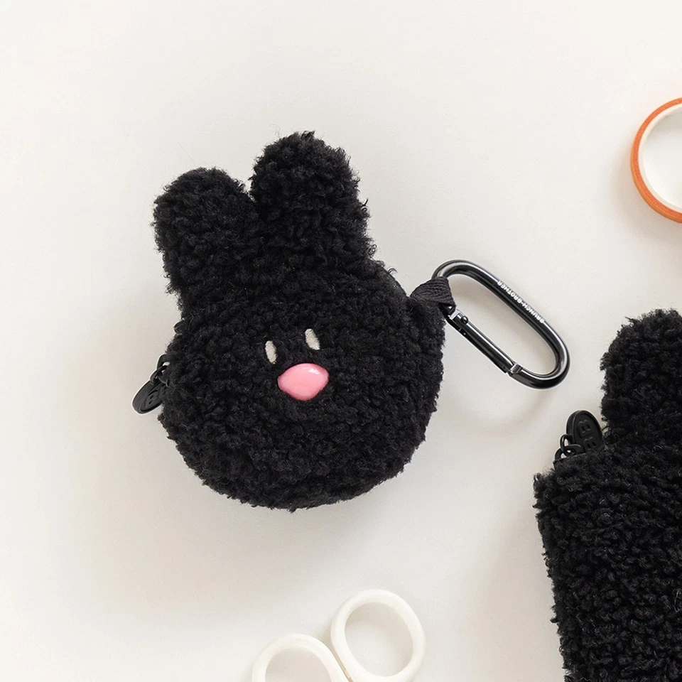 Brunch Brother Korean AirPods universal Case Soft Boucle Pouch with Carabiner - Image 4 of 4