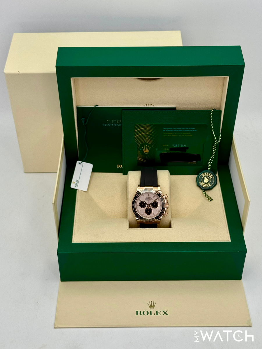 NEW 2025 Rolex Daytona 40mm 126515LN Rose Gold Oysterflex Sundust