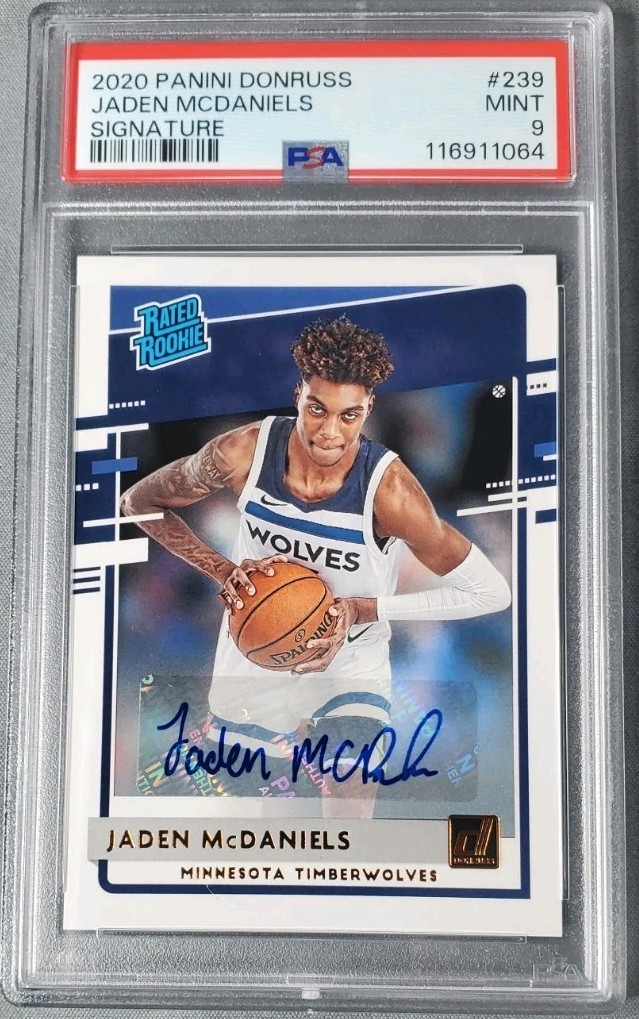 2020-21 Panini Donruss - Rated Rookies Jaden McDaniels #239 Signatures (AU, RC)