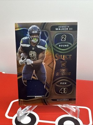 2022 Select Kenneth Walker Draft Selections Patch SP /49 RC Seahawks Chiefs