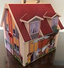 Playmobil Dollhouse Folding Take Along Play House Carrying Handle + Accessories — photo 1