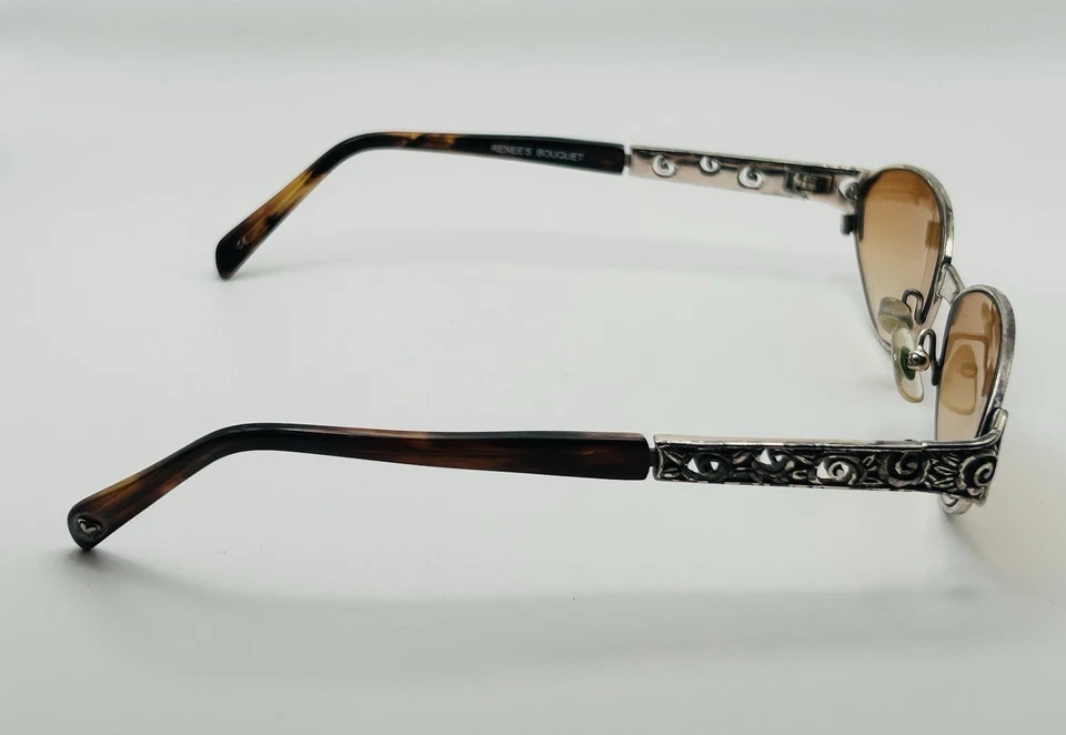 Gafas de sol Brighton Renee's Bouquet plateadas ojo de gato tortuga marrón degradado 54-15 Foto 3 de 4