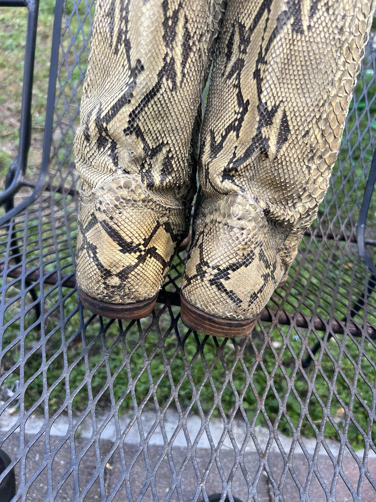 Full Natural Brown Genuine Snakeskin Python Men C… - image 5