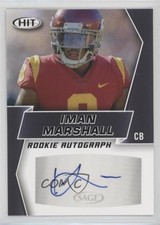 2019 Sage Hit Premier Draft Rookie Auto Black Iman Marshall #A4 Auto 1be