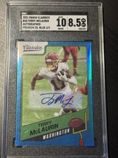 2021 Panini Classics Terry McLaurin Auto - Blue 2/3 Commanders SGC 8.5 10 Auto