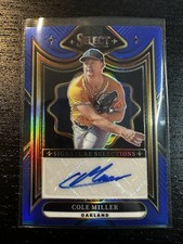 2025 Panini Select Baseball Cole Miller Blue Prizm Sig Selections /49 Auto