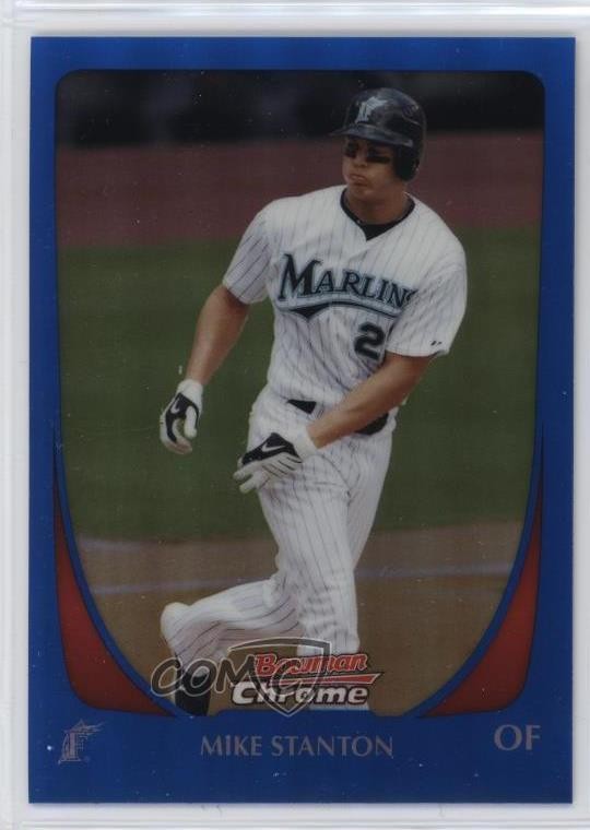 2011 Bowman Chrome Blue Refractor 86/150 Giancarlo Stanton Mike Stanton #64 t1s