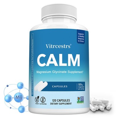 Calm Magnesiumglycinat 30 120 Kaps Stressabbau,Konzentration,Gehirngesundheit