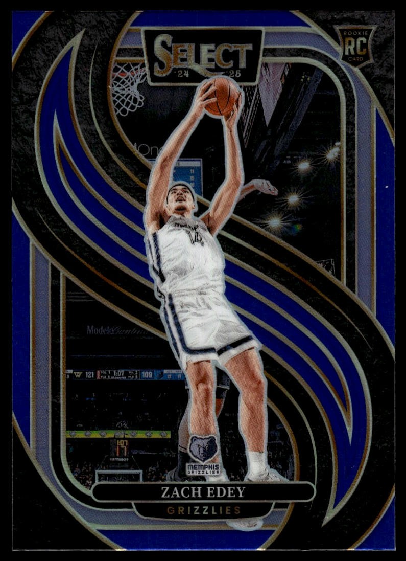 2024-25 Panini Select #192 Zach Edey Blue Prizm RC