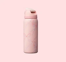 Owala FreeSip Sugar Plum Fairy 32 Oz Water Bottle Holiday Collection Pink