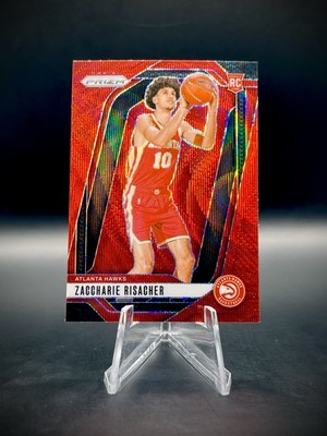  2024-25 Panini Prizm #265 Zaccharie Risacher Ruby Red Wave Prizm Rookie RC