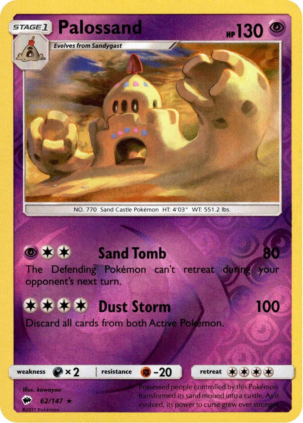 Palossand - 62/147 - Burning Shadows - Reverse Holo