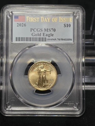 2026 $10 American Gold Eagle - 1/4 Oz Gold PCGS 70 First Day Issue