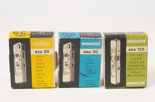 C14252~ MINOX FILM – 25/50/100ASA – 6x36exp Unopened – Expired 1970s